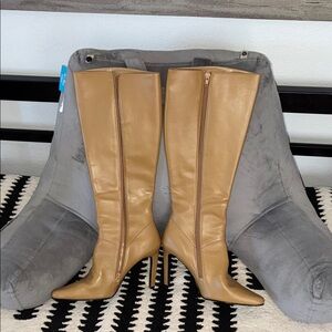 Newport News Camel Heeled Boots